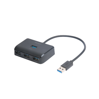 Deltaco - USB-A hub, 5 Gbps, 4x USB-A, black