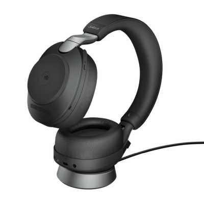 Jabra Evolve2 85 Link380a MS Stereo, Bluetooth, inkl. laddningsställ - Svart