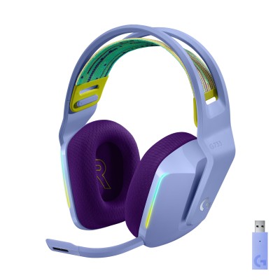 Logitech G733 Lightspeed Wireless Headset, RGB - Lila