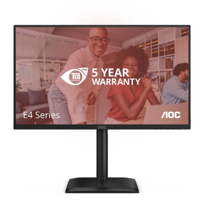 23.8" AOC 24E4U, IPS 1920x1080, 4ms, 120Hz, höjdjusterbar, pivot, VGA/HDMI/DP, högtalare, USB 3.2-hubb#1