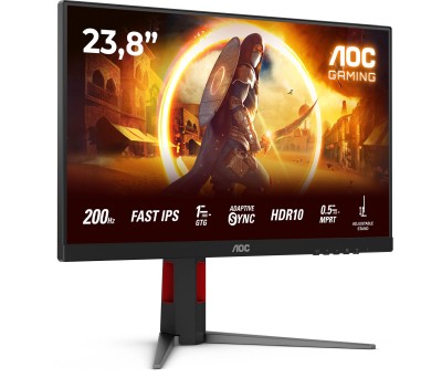 23,8" AOC 24G4HA, Fast IPS 1920x1080, 1 ms, 200Hz G-Sync, höjdjusterbar, pivot, 2xHDMI/DP, högtalare#1