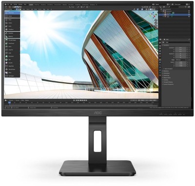 27" AOC Q27P2Q, IPS 2560x1440, 4 ms, 75Hz, höjdjusterbar, pivot, VGA/HDMI/DP, högtalare, USB 3.2-hubb#2