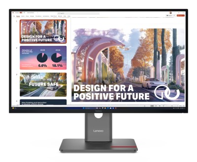 27" Thinkvision P27QD-40, IPS 2560x1440, 4 ms, 120Hz, höjdjusterbar, pivot, HDMI/2xDP/USB-C 140W, 2.5GbE LAN, USB 3.2-hubb#1