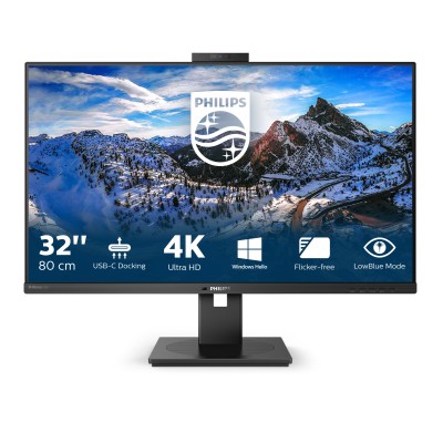 31.5" Philips 329P1H, IPS 4K/3840x2160, 4 ms, höjdjusterbar, pivot, 2xHDMI/DP/USB-C 90W, USB 3.2-hubb, högtalare, webbkamera