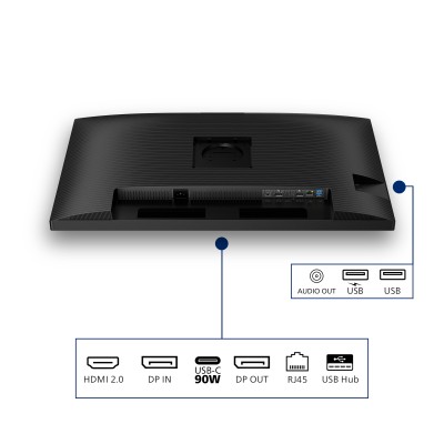 31.5" Philips 32B2U3601/00, IPS 2560x1440, 4 ms, 100Hz, höjdjusterbar, pivot, 2xHDMI/DP/USB-C 90W, högtalare, USB 3.2-hubb, 5 års garanti#4