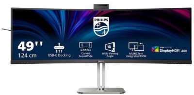 49" Philips 49B2U5900CH, Curved VA 5120x1440, 75Hz, 1800R, DisplayHDR400, höjdjusterbar, 2xHDMI/DP/USB-C 100W, LAN, högtalare, USB 3.2-hubb, webbkamera#1
