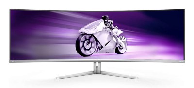 48.9" Philips Evnia 49M2C8900L/00, Curved QD OLED 5120x1440, 0,03 ms, 144Hz FreeSync Premium Pro, 1800R, Ambiglow, höjdjusterbar, 2xHDMI/DP/USB-C 90W, USB 3.2-hubb, KVM-switch, högtalare#9