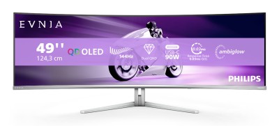 48.9" Philips Evnia 49M2C8900L/00, Curved QD OLED 5120x1440, 0,03 ms, 144Hz FreeSync Premium Pro, 1800R, Ambiglow, höjdjusterbar, 2xHDMI/DP/USB-C 90W, USB 3.2-hubb, KVM-switch, högtalare#16