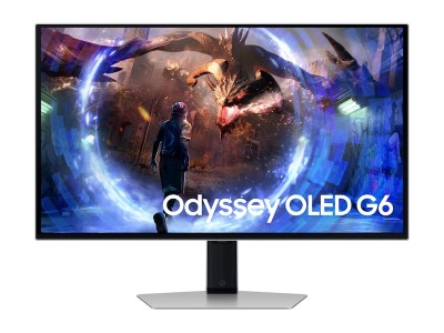 27" Samsung Odyssey OLED G6, OLED 2560x1440, 0,03 ms, 360Hz FreeSync Premium Pro, HDR10+, höjdjusterbar, pivot, 2xHDMI/DP, USB 3.2-hubb