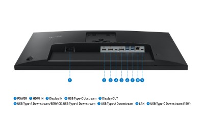 27" Samsung Essential Monitor S4 S27F434, IPS 1920x1080, 4 ms, 100Hz, höjdjusterbar, pivot, HDMI/DP/USB-C 90W, LAN, USB 3.2-hubb#12
