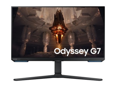 28" Samsung Odyssey G7 S28BG700EP, IPS 4K/3840x2160, 1 ms, 144Hz G-Sync, HDR400, höjdjusterbar, pivot, 2xHDMI/DP, högtalare, USB-hubb#1