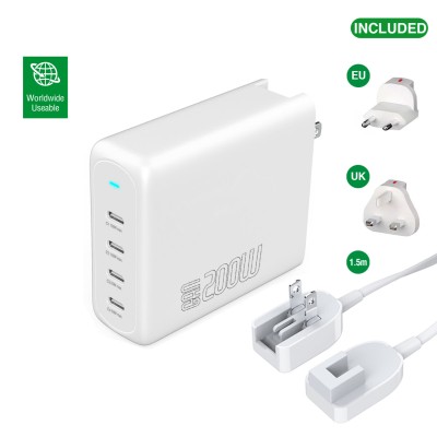 4Smarts GaN Flex Pro 200W Väggladdare (vit)