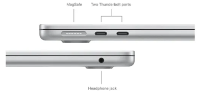 Apple MacBook Air 13.6 tum, Apple M3 8-core CPU 10-core GPU, 24 GB, 512 GB SSD, 35W strömadapter - Silver#4