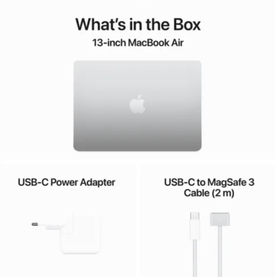 Apple MacBook Air 13.6 tum, Apple M3 8-core CPU 10-core GPU, 24 GB, 512 GB SSD, 35W strömadapter - Silver#5