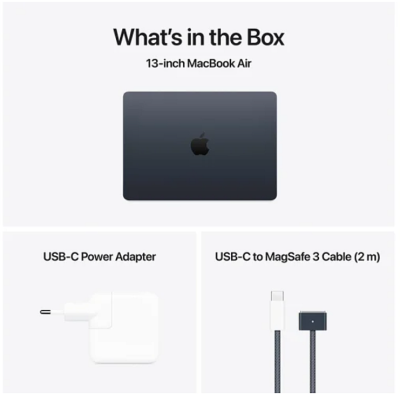 Apple MacBook Air 13.6 tum, Apple M4 10-core CPU 10-core GPU, 24 GB, 512 GB SSD - Midnatt#3