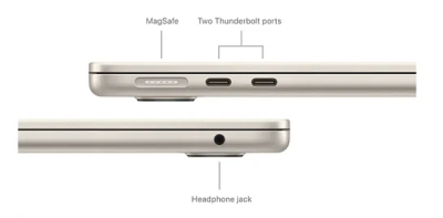 Apple MacBook Air 13.6 tum, Apple M3 8-core CPU 10-core GPU, 24 GB, 512 GB SSD, 70W strömadapter - Stjärnglans#4