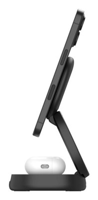 Belkin BoostCharge - Trådlöst laddställ - 2-in-1, Qi2, magnetic, foldable + växelströmsadapter - 15 Watt - svart#3