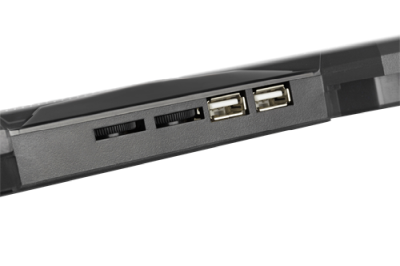 Kylplatta Deltaco Gaming, 5 st orange LED-fläktar - Svart/Orange#6