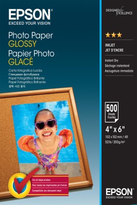 Epson Glossy Photo Paper, 10x15 cm, 200g/m2, 500 ark