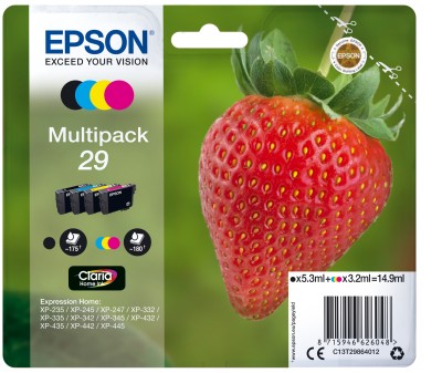 Epson 29 svart, gul, cyan, magenta