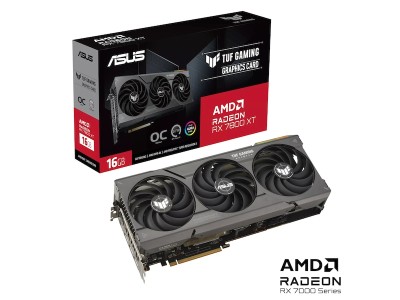 Asus Radeon RX 7800 XT TUF OC Gaming 16 GB GDDR6, HDMI/3xDP, Aura Sync ARGB - Grå#1