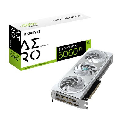 Gigabyte GeForce RTX 5060 Ti AERO OC 16 GB GDDR7, HDMI/3xDP, RGB Lighting