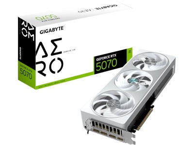Gigabyte GeForce RTX 5070 AERO OC 12 GB GDDR7, HDMI/3xDP, RGB Lighting