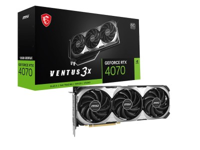 MSI GeForce RTX 4070 Ventus 3X E OC 12 GB GDDR6X, HDMI/3xDP