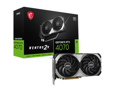 MSI GeForce RTX 4070 Ventus 2X E OC 12 GB GDDR6X, HDMI/3xDP