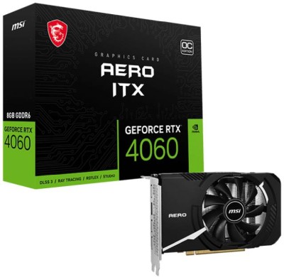 MSI GeForce RTX 4060 Aero ITX OC 8 GB GDDR6, HDMI/3xDP