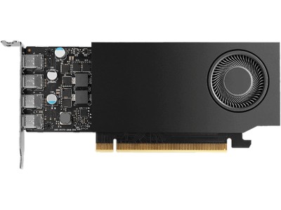PNY Quadro RTX A1000, 8 GB GDDR6, PCI Express 4.0, Low Profile, 4xMiniDP