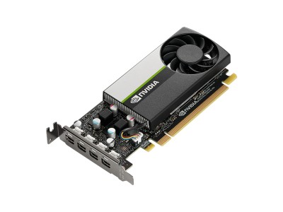 PNY Quadro T1000, 4 GB GDDR6, Low Profile, 4xMiniDP