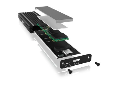 Externt kabinett ICYBOX SSD Enclosure Black, M.2 NVMe SSD, USB-C 3.2, RGB#5