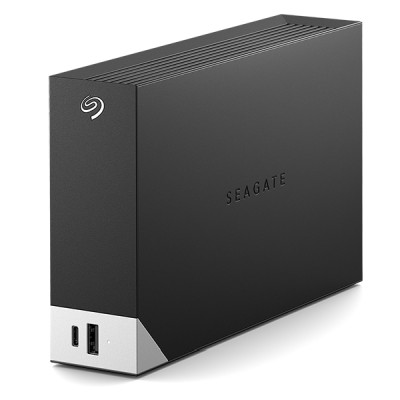 10 TB Seagate One Touch Desktop med HUB, USB 3.0, Windows/Mac, USB-A/USB-C för laddning av telefon/surfplatta