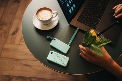 2 TB Verbatim Pocket SSD, USB 3.2 Gen2, med 2 st gummiskal - Polarblå#3