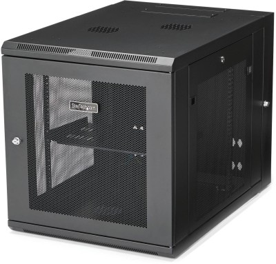 19" Skåp StarTech.com 12U, 610x854x640mm, stående eller väggmonterat, gångjärnsupphängning - Svart#1