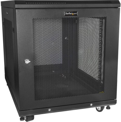 19" Skåp StarTech.com 12U, 600x854x640mm, stående med hjul - Svart#1