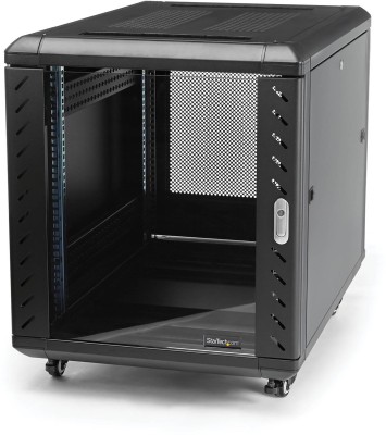 19" Skåp StarTech.com 12U, 603x900x663mm, stående med hjul - Svart#1