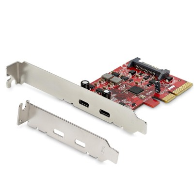 StarTech.com 2-ports PCIe USB 3.1-kort - 2x USB-C - USB 3.1 Gen 2 - Upp till 10 Gbit/s - USB-adapter - PCIe 3.0 x4 låg profil - USB-C 3.1 Gen 2 x 2 - för P/N: S252BU313R