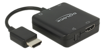 HDMI Audio Extractor DeLOCK, 4K@30Hz, kompakt - Svart