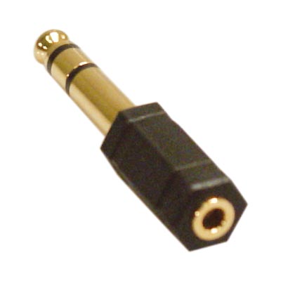 Adapter 6,3 mm hane till 3,z5 mm stereo hona