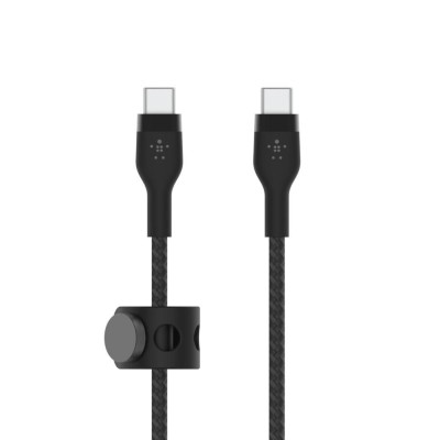Belkin USB-C till USB-C kabel 1m Flätad - Svart