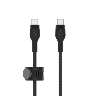 Belkin USB-C till USB-C kabel 2m Flätad - Svart