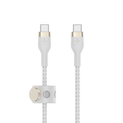 Belkin USB-C till USB-C kabel 2m Flätad - Vit#1