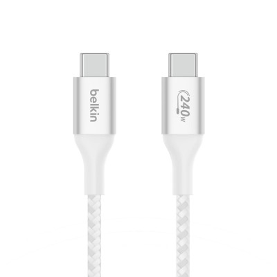 USB-kabel Belkin BoostCharge 240W USB-C till USB-C, USB 2.0, 1 meter - Vit