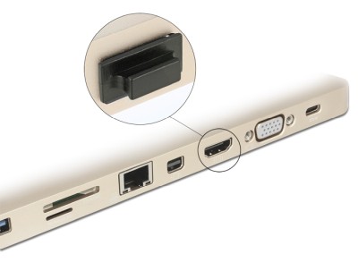 Dammskydd för HDMI-anslutning, DeLOCK 10-pack, med grepp - Svart#2