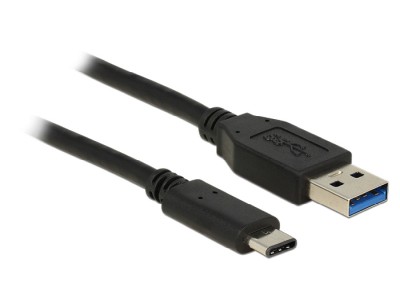 USB 3.1 Gen 2 Typ A till Typ C kabel, 1m - Svart