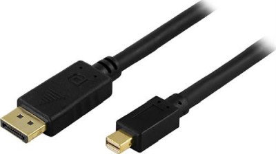 Deltaco DisplayPort till Mini DisplayPort kabel, 20-p ha-ha, 3m, svart