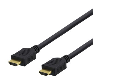 HDMI-kabel, High Speed Premium with Ethernet, 4K, 3D, returljud, 19-pin ha-ha, 0,5 meter - Svart
