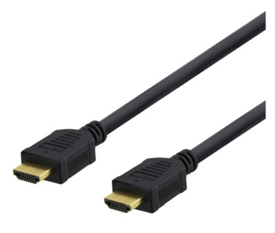 Deltaco HDMI monitorkabel, 1m - Svart